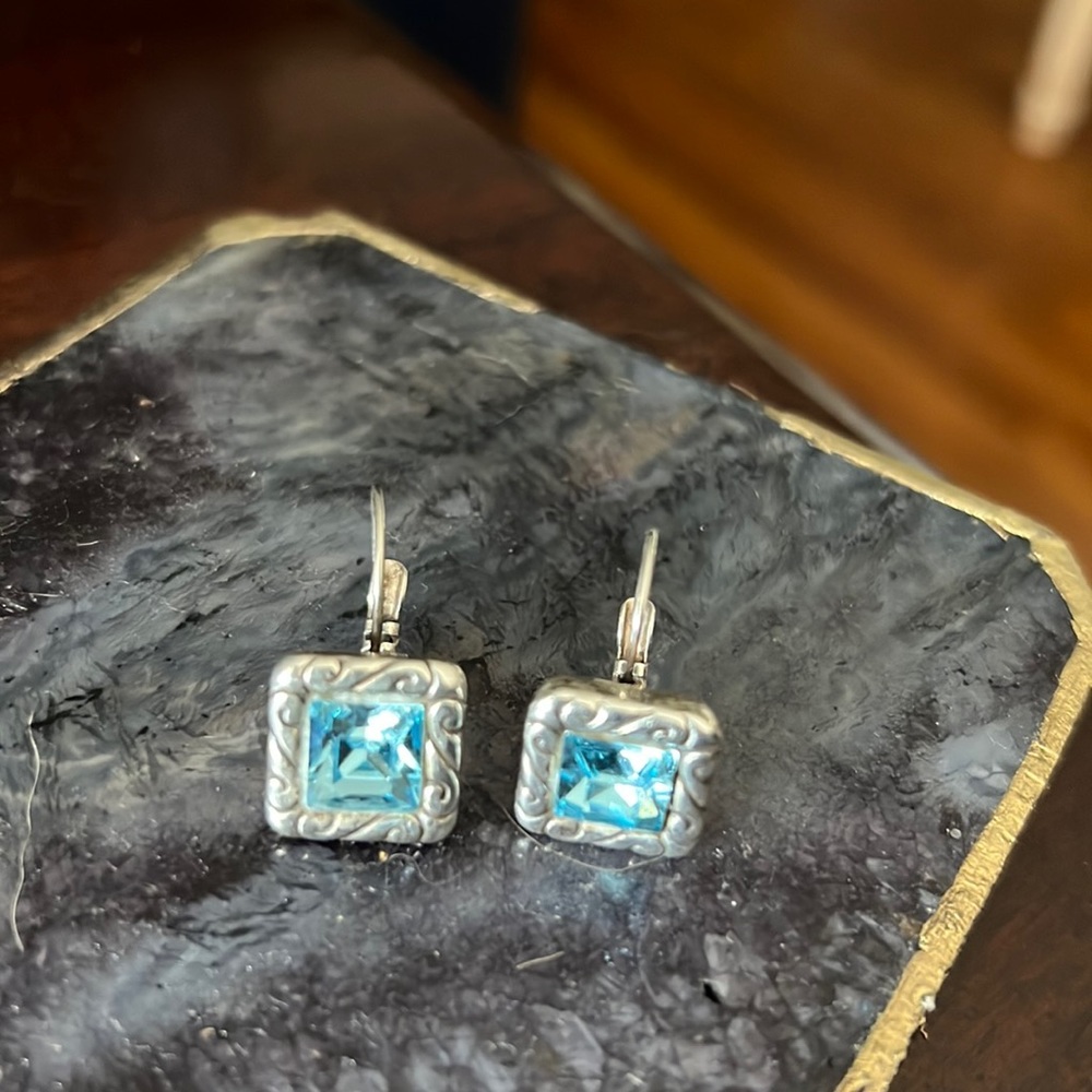 Brighton blue stone earrings